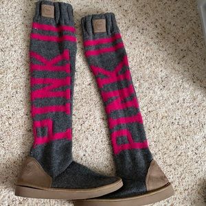 Over the knee PINK by Victoria’s Secret slipper boots